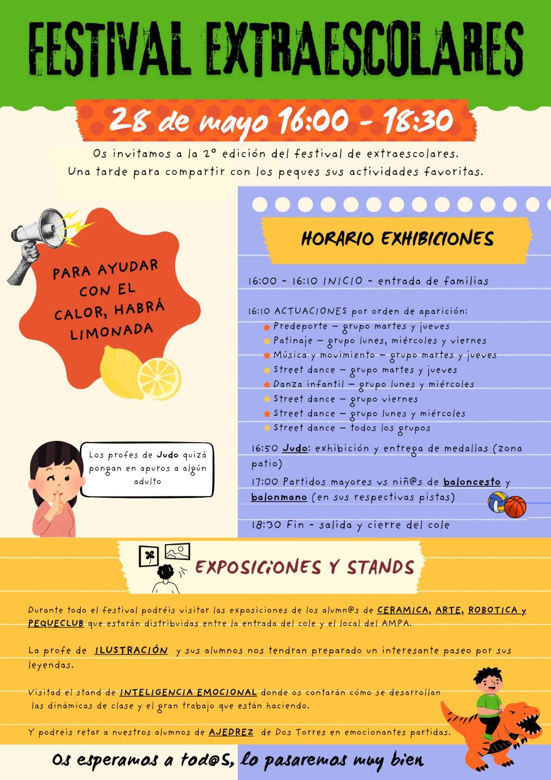 FESTIVAL DE EXTRAESCOLARES - 28 DE MAYO (JUEVES)